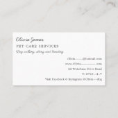 Visite Chien illustrations chien marcheur chien carte de  (Dos)