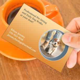 Visite Chien Marcher Animaux de compagnie assis Carte de 