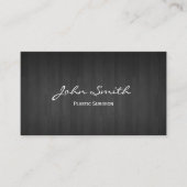 Visite Chirurgien en plastique foncé classique Carte de v (Devant)