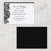 Visite Chouette noire classique Oiseau Nature Carte de vi (Devant / Derrière)