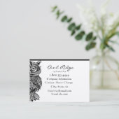 Visite Chouette noire classique Oiseau Nature Carte de vi (Debout devant)