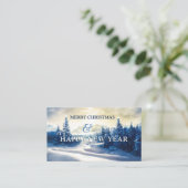 Visite Christmas Holidays Entreprise Merci Carte de visit (Debout devant)