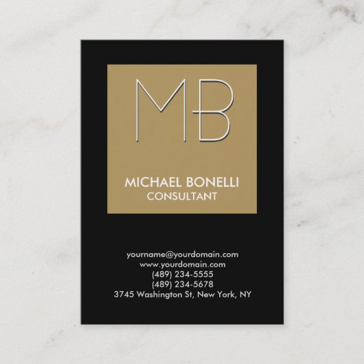 Visite Chubby beige rayé noir arrière - plan carte de vis (Devant)