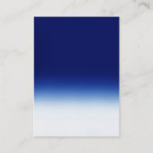 Visite Chubby Moderne Monogramme Bleu Blanc Carte de visi (Dos)