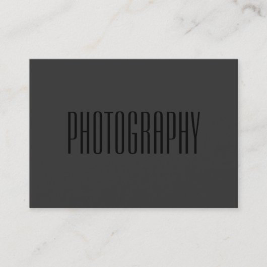 Visite Chubby Simple Black Out Photographe Carte de visit (Devant)