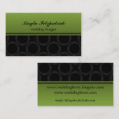 Visite Classic Elegant Cercles Carte de visite, Lime (Devant / Derrière)