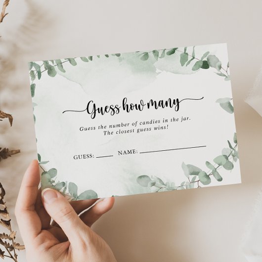 Visite Classic Eucalyptus Devinez Combien De Carte De Jeu