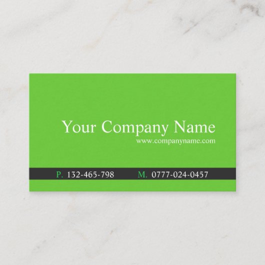Visite Classic Green & Grey Professionnel - Carte de visi (Devant)