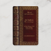 Visite classique couverture de livre antiquaire carte de  (Dos)