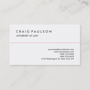 Visite Classique Elegant Blanc Professionnel Carte de vis