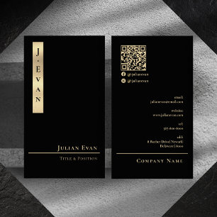 Visite Classy Professional Luxe Black Gold Carte de visit