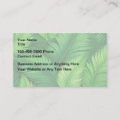 Visite Classy Tropical Floral Palm Feuille Carte de visit (Dos)