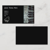 Visite Clavier de piano et notes de musique Carte de visi (Devant / Derrière)