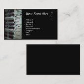 Visite Clavier de piano et notes de musique Carte de visi (Devant / Derrière)