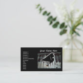 Visite Clavier de piano et notes de musique Carte de visi (Debout devant)
