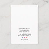 Visite Client d'extension Eyelash Formulaire de Carte de  (Dos)