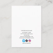 Visite Client d'extension Eyelash Formulaire de Carte de (Dos)