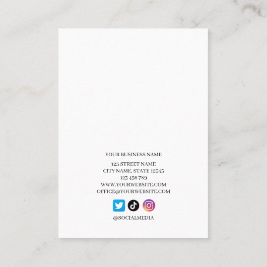 Visite Client d'extension Eyelash Formulaire de Carte de  (Dos)