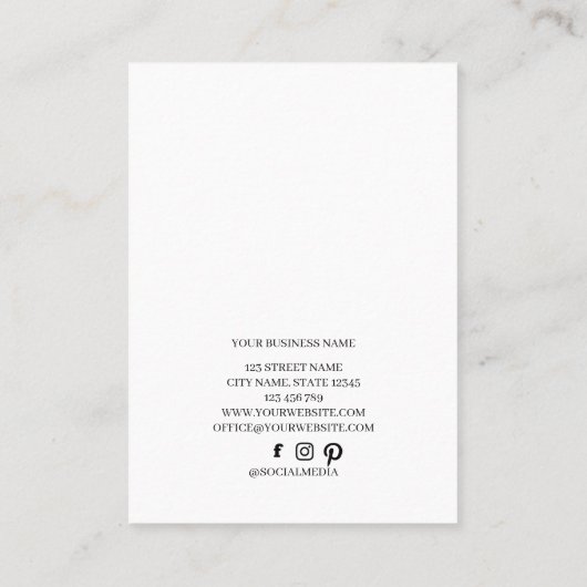 Visite Client d'extension Eyelash Formulaire de Carte de  (Dos)