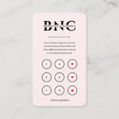 Visite Clou Artiste Salon rose Instagram Carte de fidélit (Dos)