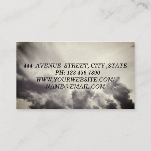 Visite Cloud Cool de luxe Silver Cloud avec Carte de visi (Dos)