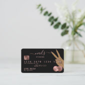 Visite Clous Technicien Carte de crédit Styled Rose Gold  (Debout devant)