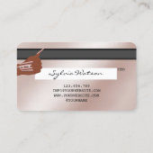 Visite Clous Technicien Carte de crédit Styled Rose Gold (Dos)