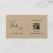 Visite Code de Carte de remerciements de code QR Rustique (Devant)
