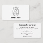 Visite Code de réduction de carte de remerciement Examen  (Devant / Derrière)