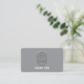 Visite Code de réduction de carte de remerciement Logo En (Debout devant)