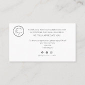 Visite Code de réduction pour carte de remerciement avec (Dos)
