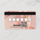 Visite Code QR Blush Modern Business Loyalty Carte de cré (Dos)