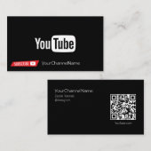 Visite Code QR | Carte publicitaire de canal (Devant / Derrière)