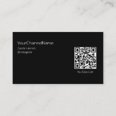 Visite Code Qr | Carte publicitaire de canal (Dos)