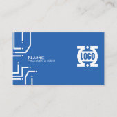 Visite Code QR de carte de circuit imprimé bleu moderne (Devant)