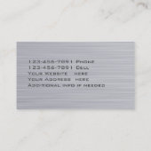 Visite Code QR de carte en métal brossé (Dos)