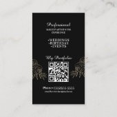 Visite Code QR de carte photo d'artiste maquilleuse profe (Dos)