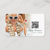 Visite Code QR de coiffeur pour entreprise Carte de visit (Devant)