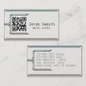 Visite Code QR de la carte d'oeuvres métalliques (Devant / Derrière)