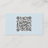 Visite Code QR Dusty Blue Mariage Détails Carte de boîtie (Dos)