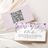 Visite Code QR Lavender Mariage Détails Carte de boîtier