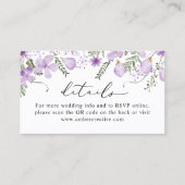 Visite Code QR Lavender Mariage Détails Carte de boîtier (Devant)