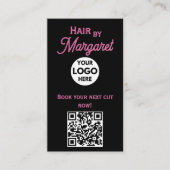 Visite Code QR Logo Carte de Fidélité Salon de Coiffure R (Devant)