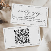 Visite Code QR minimal moderne Mariage carte de boîtier R