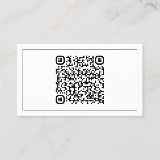 Visite Code QR minimal moderne Mariage carte de boîtier R (Dos)