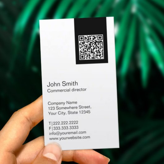 Visite Code QR moderne Directeur commercial Carte de visi
