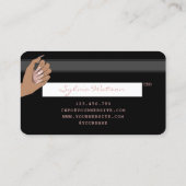 Visite Code QR Nails Technicien Carte de crédit Rose Gold (Dos)