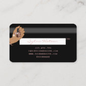 Visite Code QR Nails Technicien Carte de crédit Rose Gold (Dos)