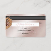 Visite Code QR Nails Technicien Carte de crédit Rose Gold (Dos)