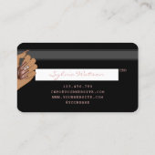 Visite Code QR Nails Technicien Carte de crédit Rose Gold (Dos)
